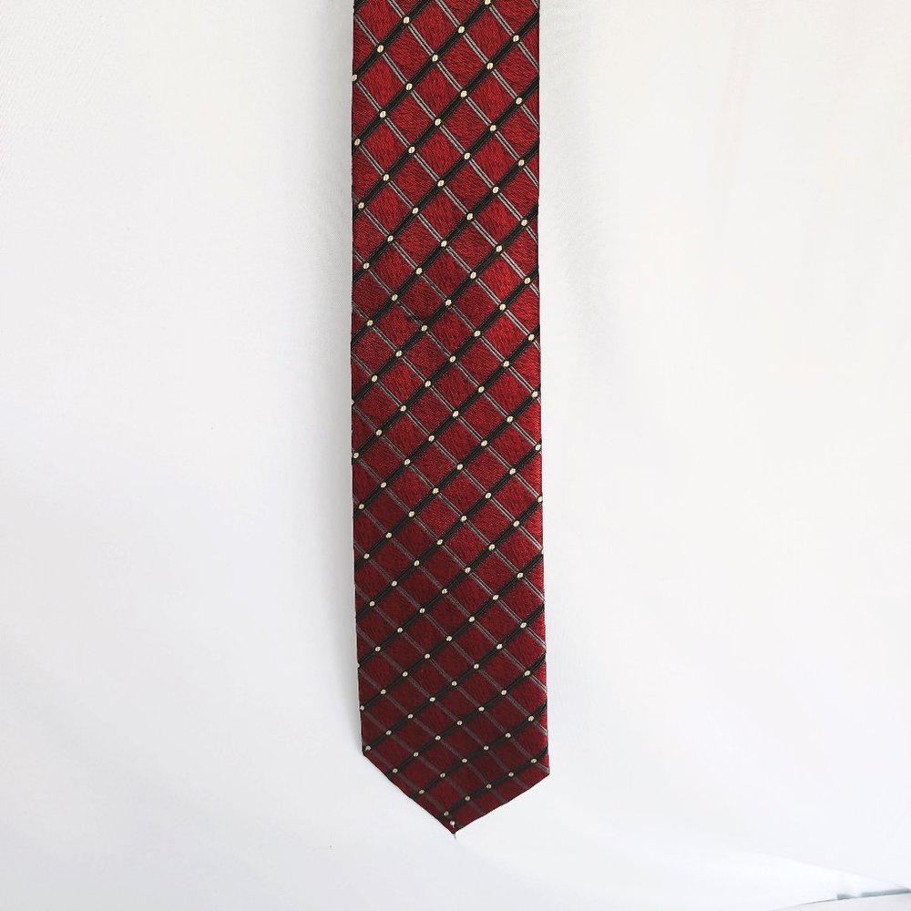 Giorgio Brutini Collezione Men's Necktie 100% Polyester Handmade Burgundy 58x3"